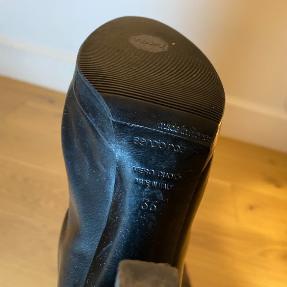 Sergio Rossi Black Leather Knee High Boots  (Size 36) - Brand new No Box - Picture 6 of 7